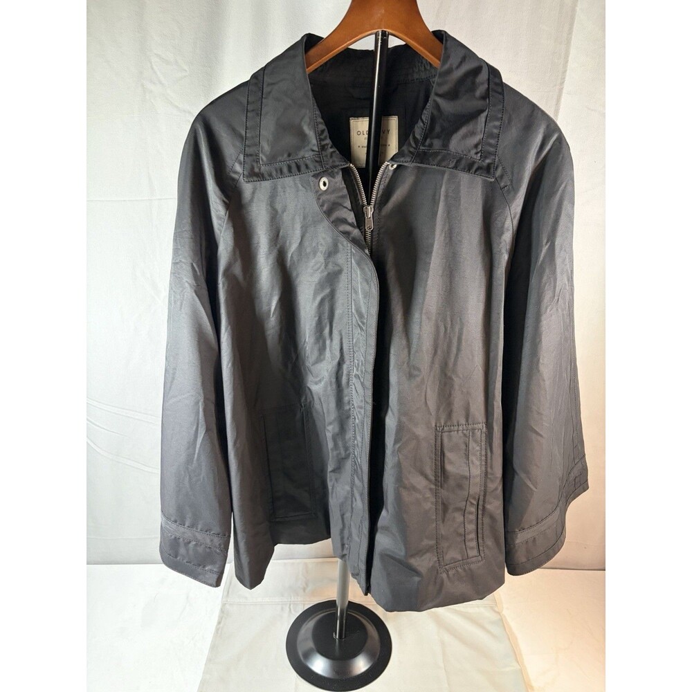 NWOT Old Navy Women’s Black Coat, Zip And Button XL